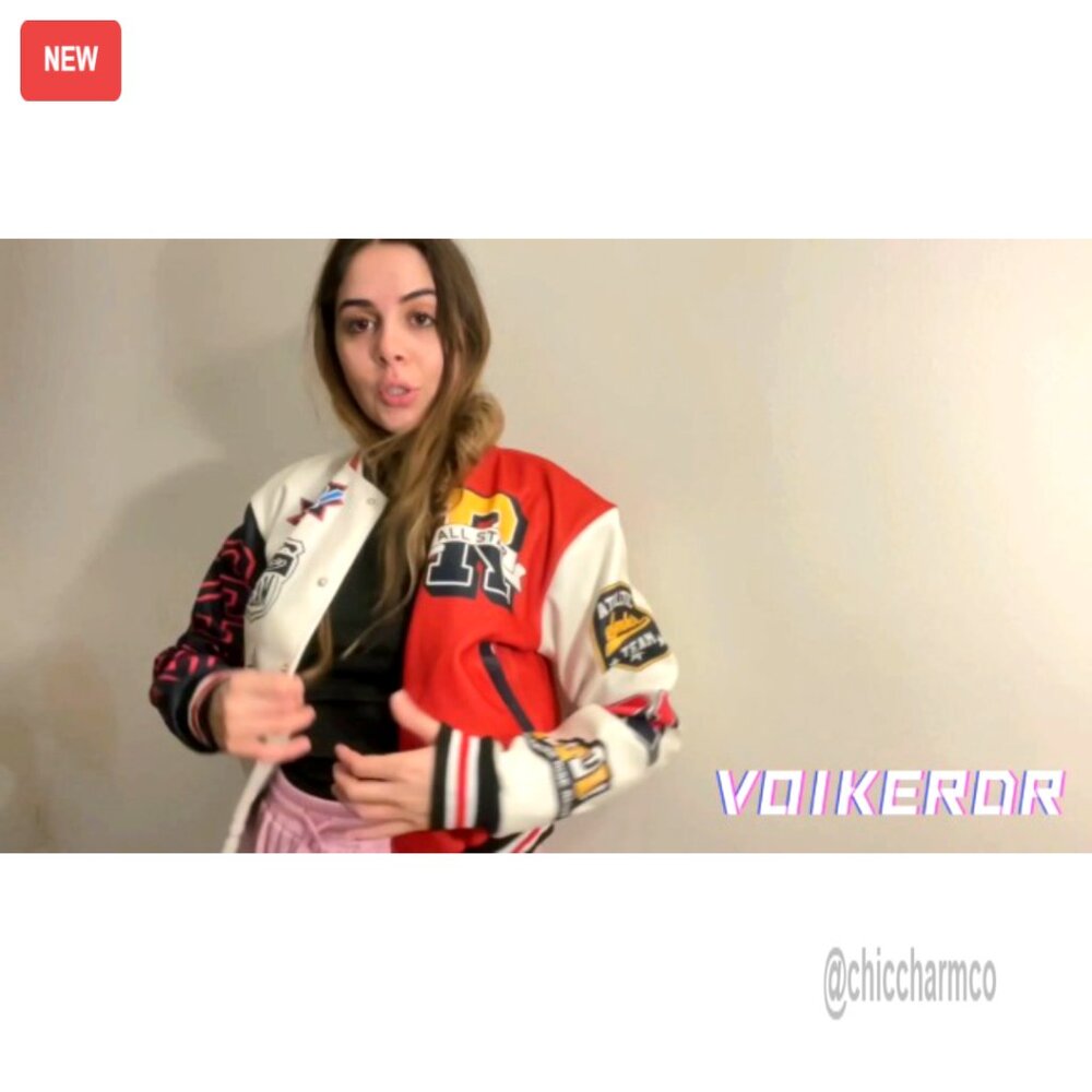 Varsity Jacket Lightweight Polyester Button Down … - image 6